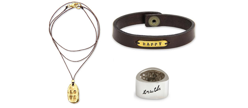 Spring 2014 Jewelry Trends: Message, Slogan, and Inspirational Jewelry Spring 2014 Jewelry Trends: Message, Slogan, and Inspirational Jewelry