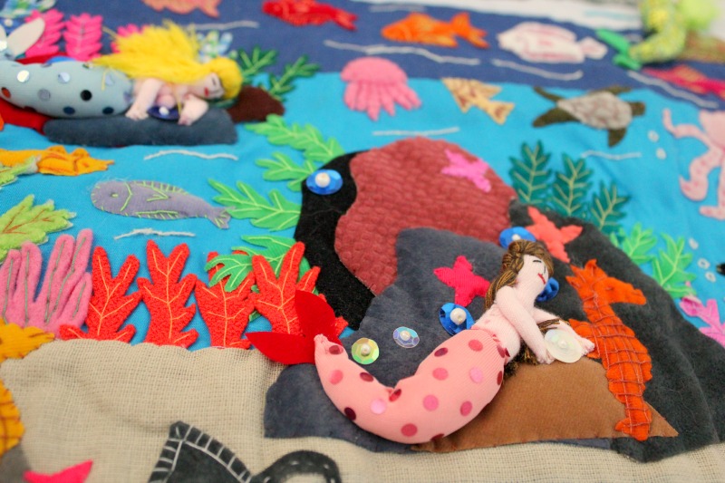 applique wall hanging mermaid party
