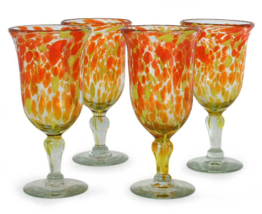 Handblown Glass Recycled Cocktail Drinkware