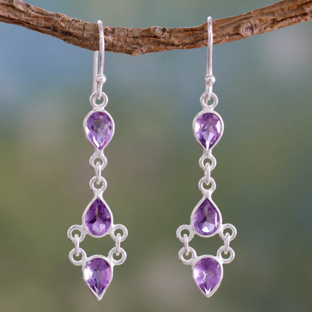 Amethyst Dangle Earrings