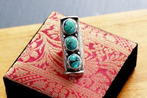 Princess Trio Turquoise Cocktail Ring