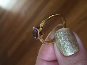gold amethyst ring