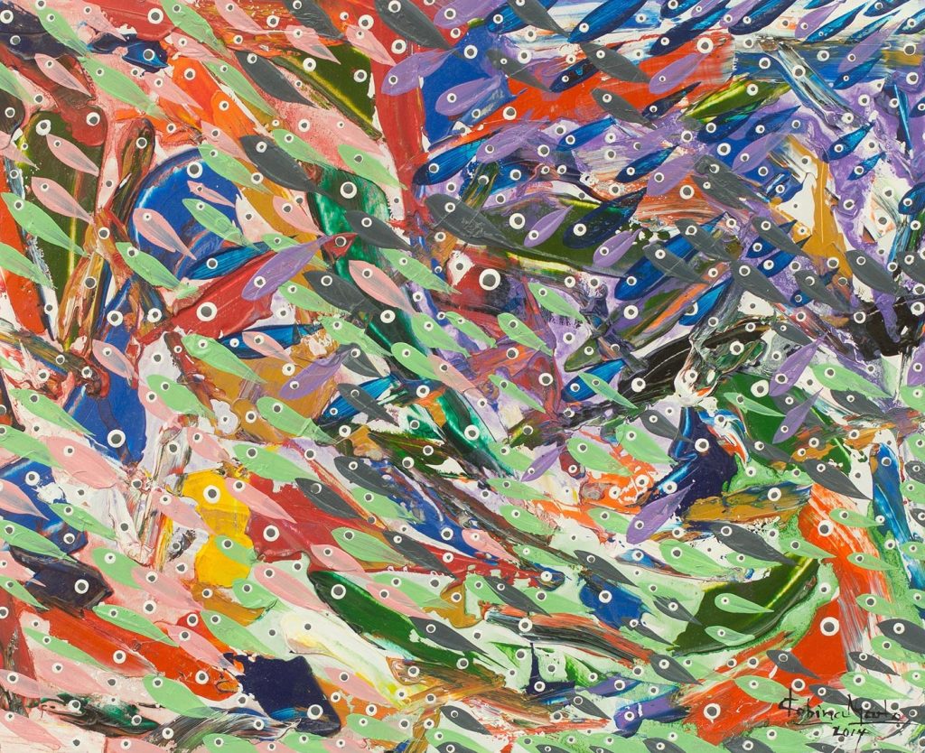 Defining Moments Painting Abstract Fish
