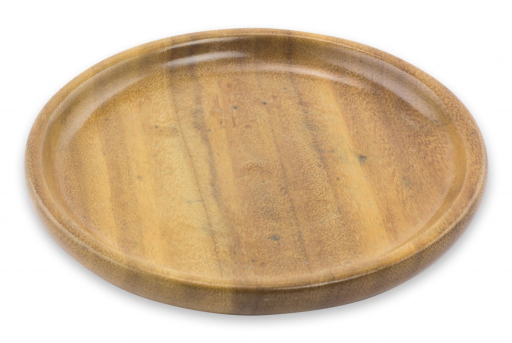 Round Wood serving dish Nature Hand carved Artisan Platter NOVICA Fair Trade
