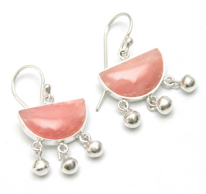 Rose quartz dangle earrings Sterling silver Beautiful Universe original art NOVICA Fair trade