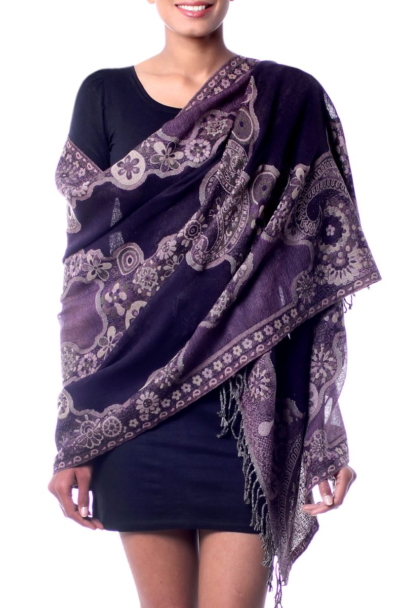 Sale > black wool shawl wrap > in stock