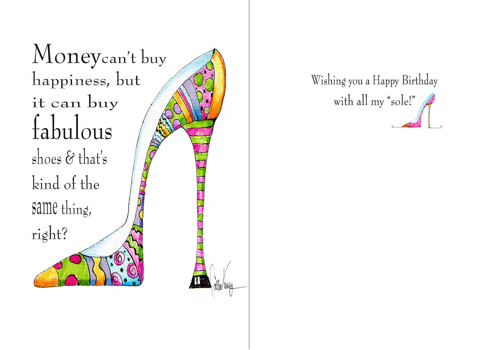 Blow Birthday Card Shoe New Image