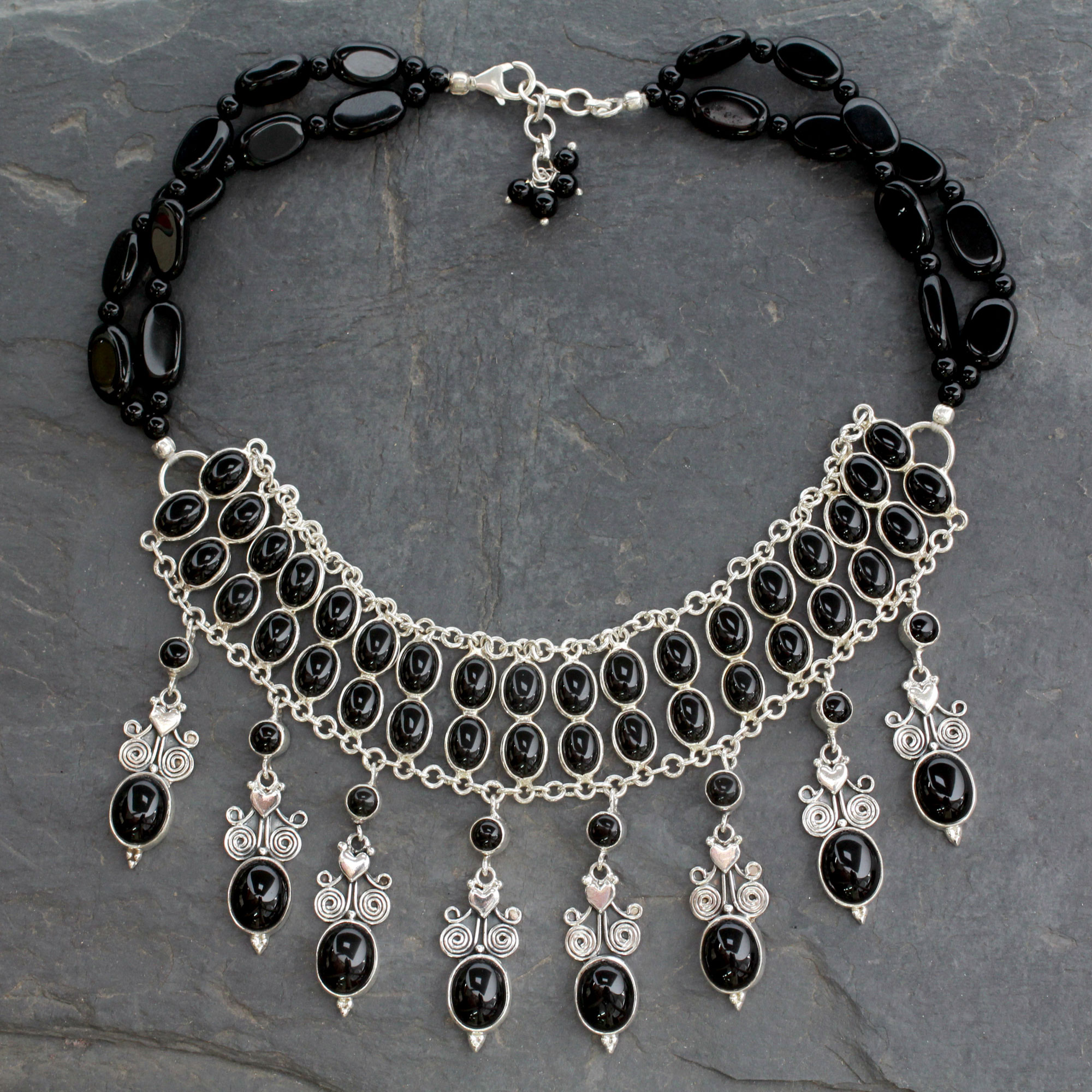 sterling silver statement necklace