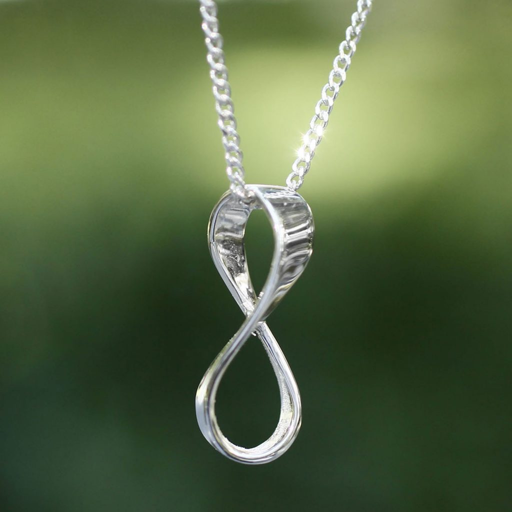 Hand Crafted Taxco sterling Silver Pendant Necklace, 'Maya Infinity' Update Jewelry Collection