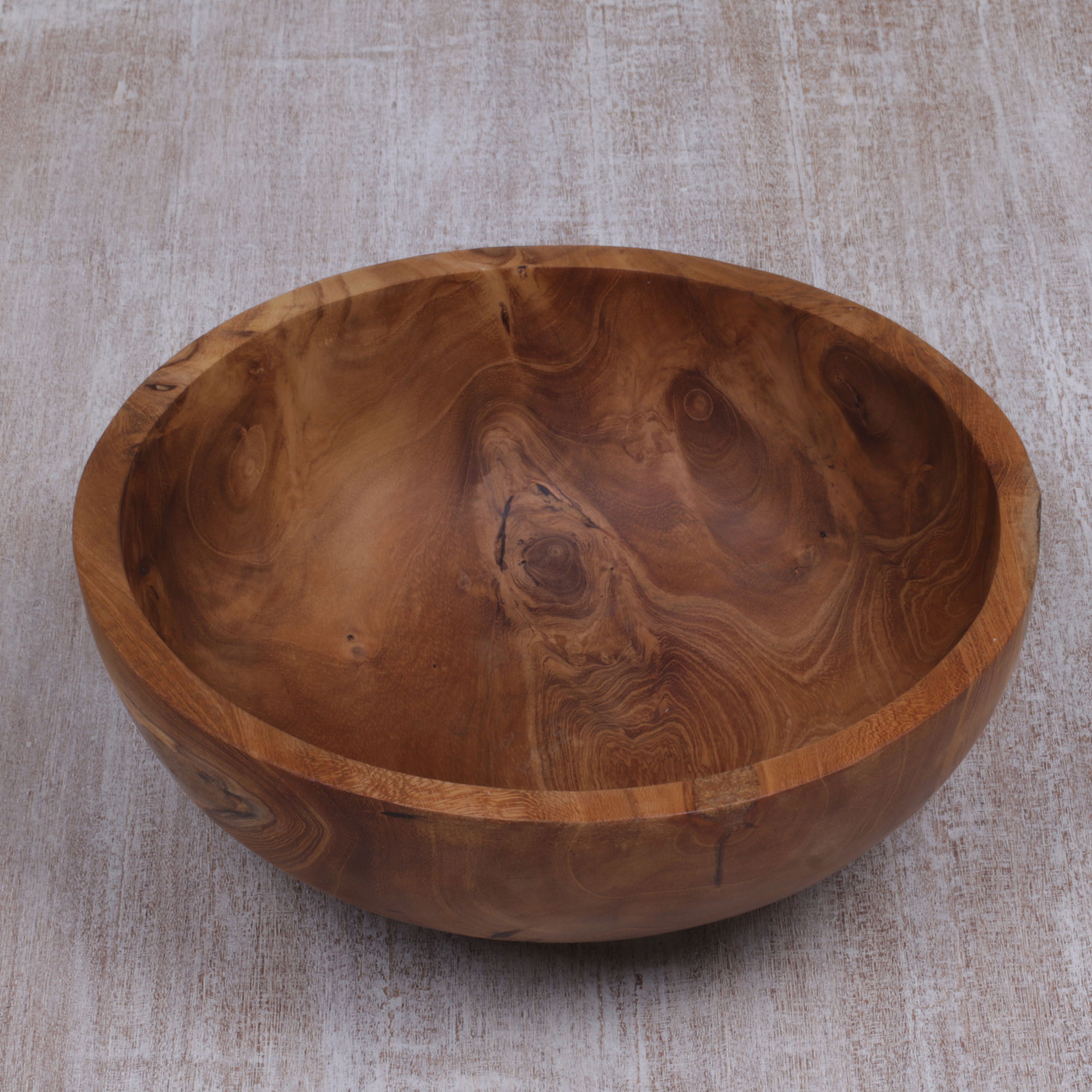 Handcarved Teakwood Serving Bowl Naturally Finished Salad Bowl Pasta Bowl Perfect Gift Ideas