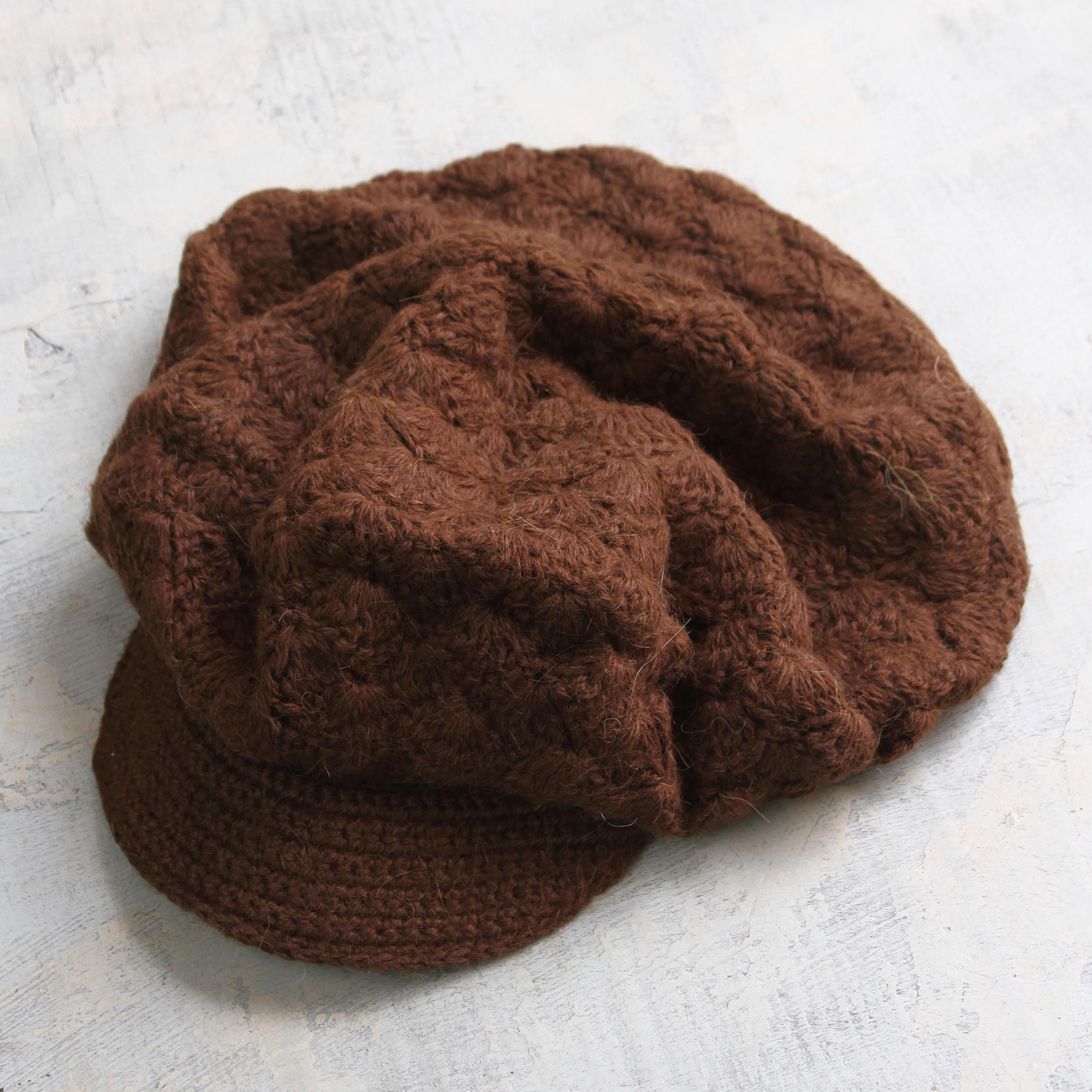 Cinnamon Cap Artisan Crafted Alpaca Wool Cap with brim handmade stay cool and keep warm Stylish & Practical Winter Accessories