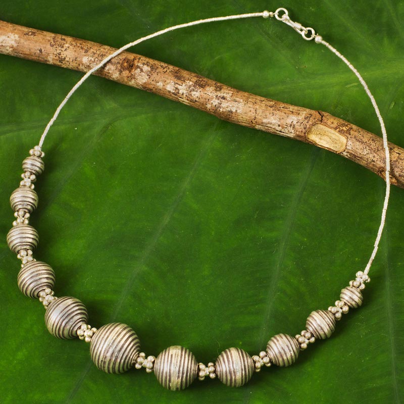 Karen World 950 Silver Necklace Karen Hill Tribe Style Thai Hill Tribe Jewelry