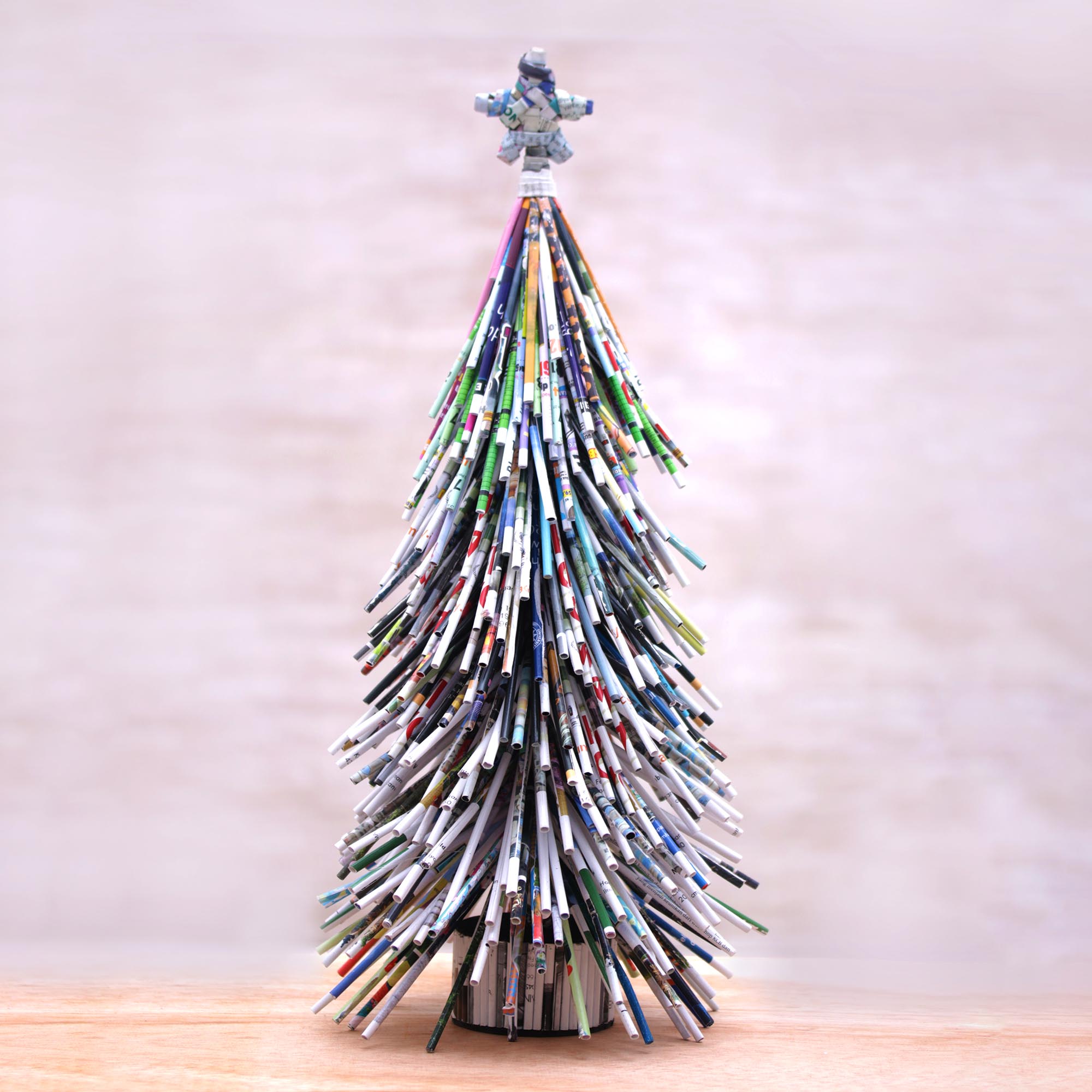 Christmas Fir Handmade Upcycled Recycled Paper Tree Ornament Indonesia Get Your Home Ready for the Holidays