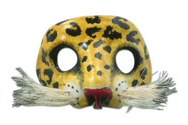 Spotted Jaguar Unique Leather Cat Mask Mask Wall Art Decorating with Masks