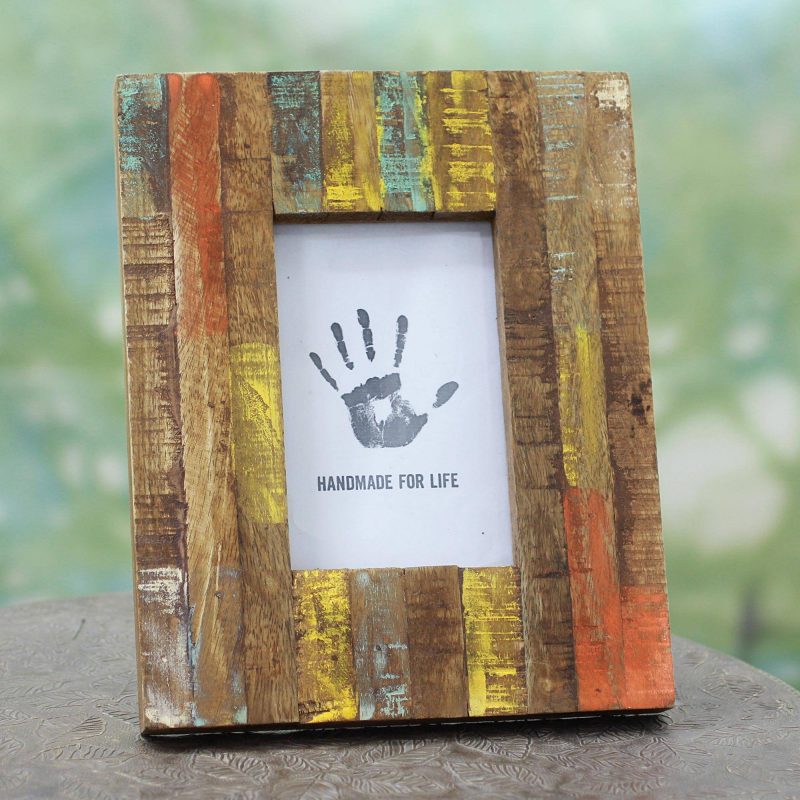 Making Memories Painted Reclaimed Mango Wood Photo Frame (4x6) small gift