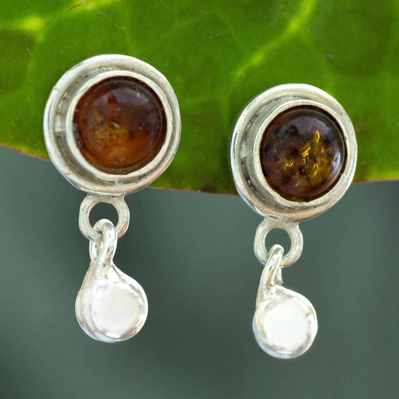 amber drop earrings, amber, silver, gold, earrings, sterling silver amber dangle earrings, golden amber sun drop