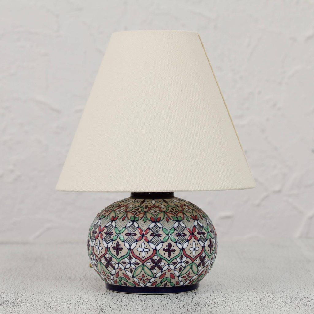 Guanajuato Wildflowers Colorful Ceramic Table Lamp and Shade Handcrafted in Mexico Making a New House Feel Like Home