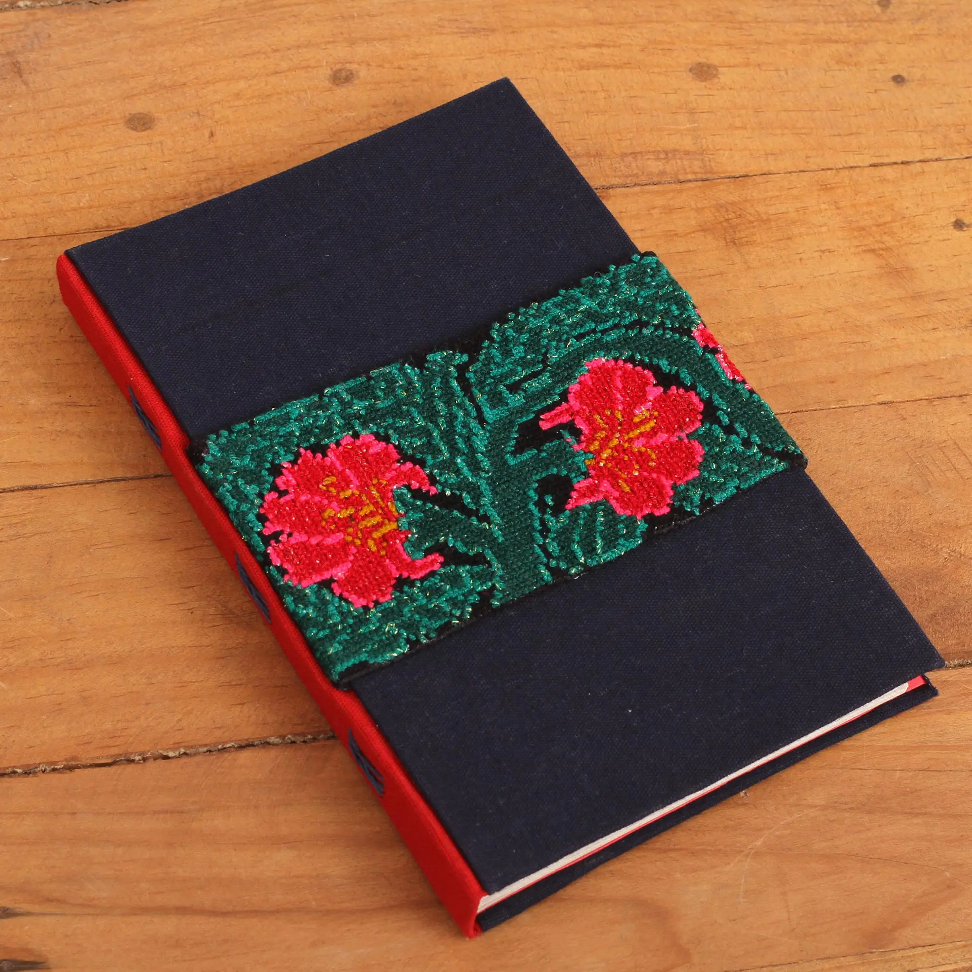 Handcrafted Floral Cotton Journal from Mexico Gift Guide