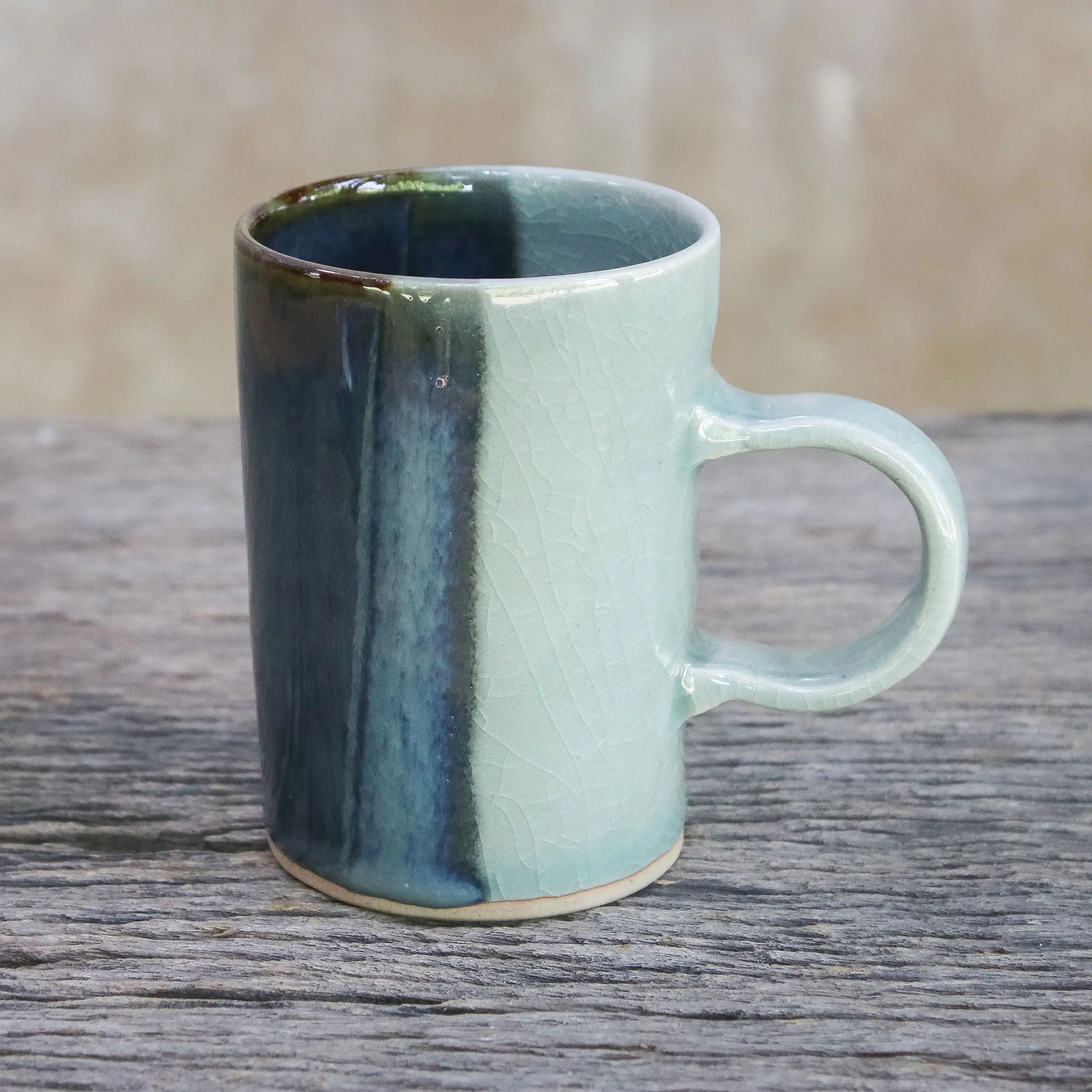 Handmade Indigo Painted Celadon Ceramic Mug from IndiaGift Guide