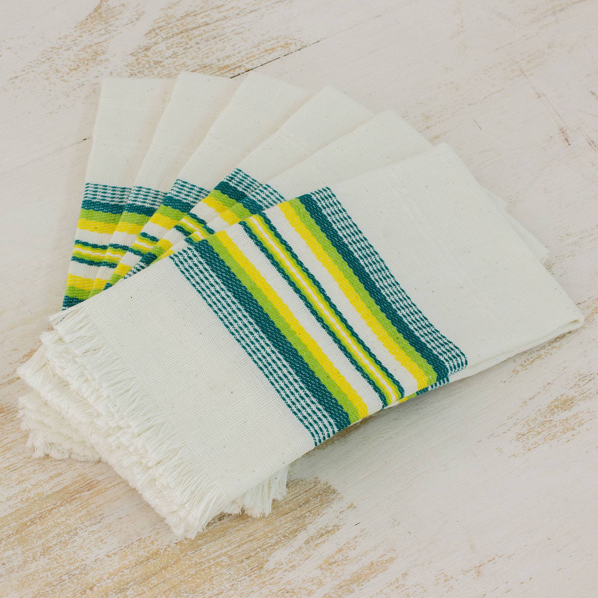 Culinary Inspiration Multicolor 100% Cotton Napkins from Guatemala (Set of 6)