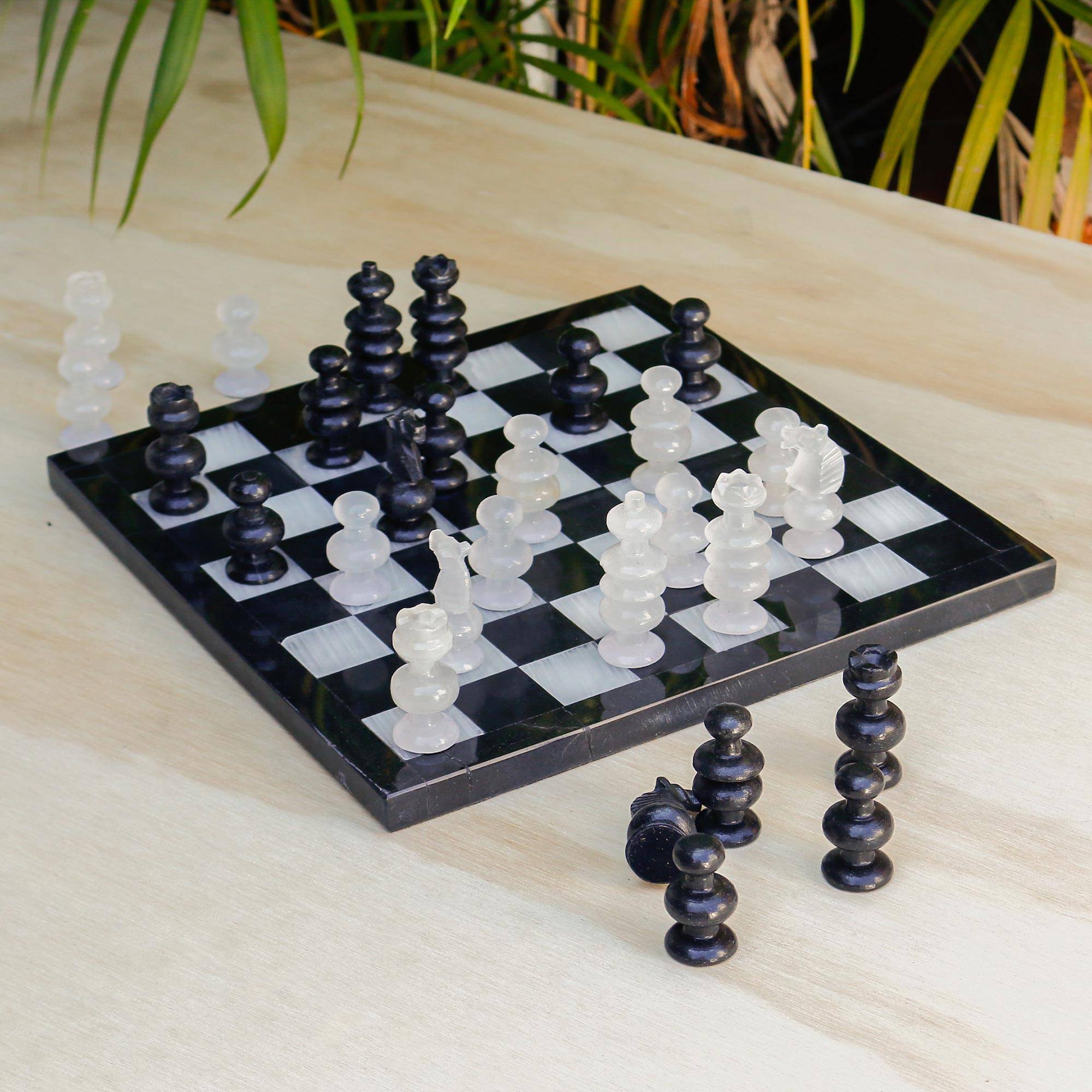 Collectible Stone Chess Set, "Triumph" New year's Resolutions