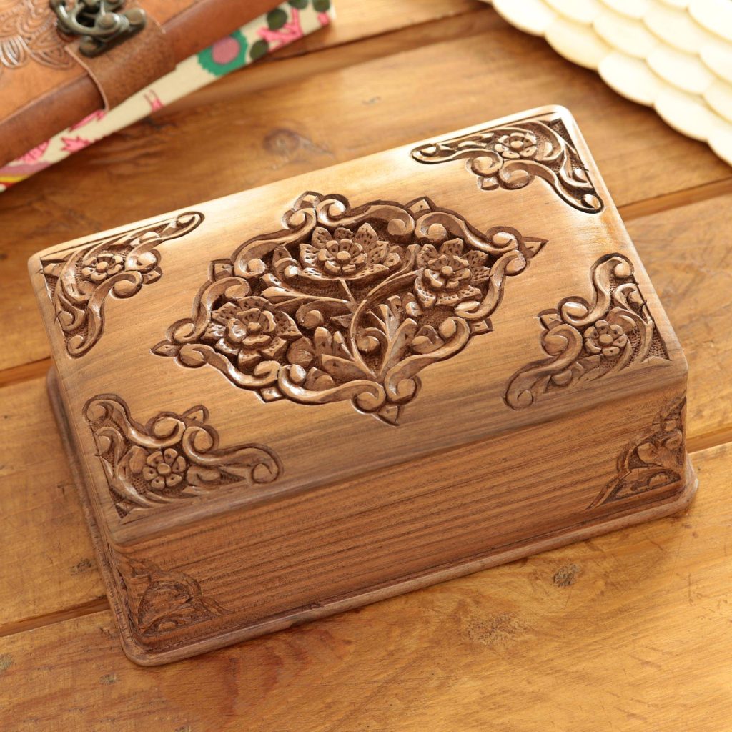 Wooden Jewelry Box, Exquisite Elegant Wooden Box, For Storing