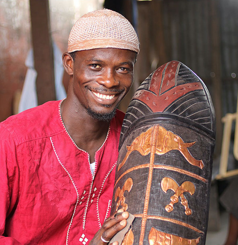 West African Wood Carver, Abdul Aziz Mohamadu African Art