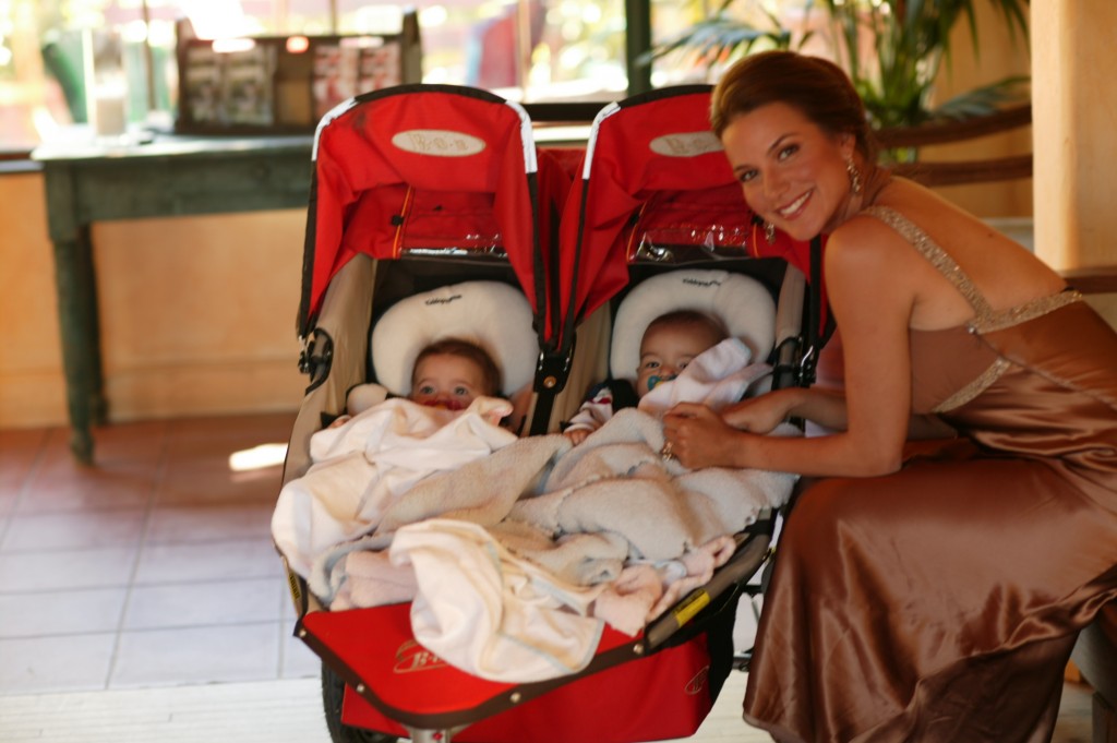 Mina, pictured here with her twins at a NOVICA Catalog shoot. She was breastfeeding between takes!